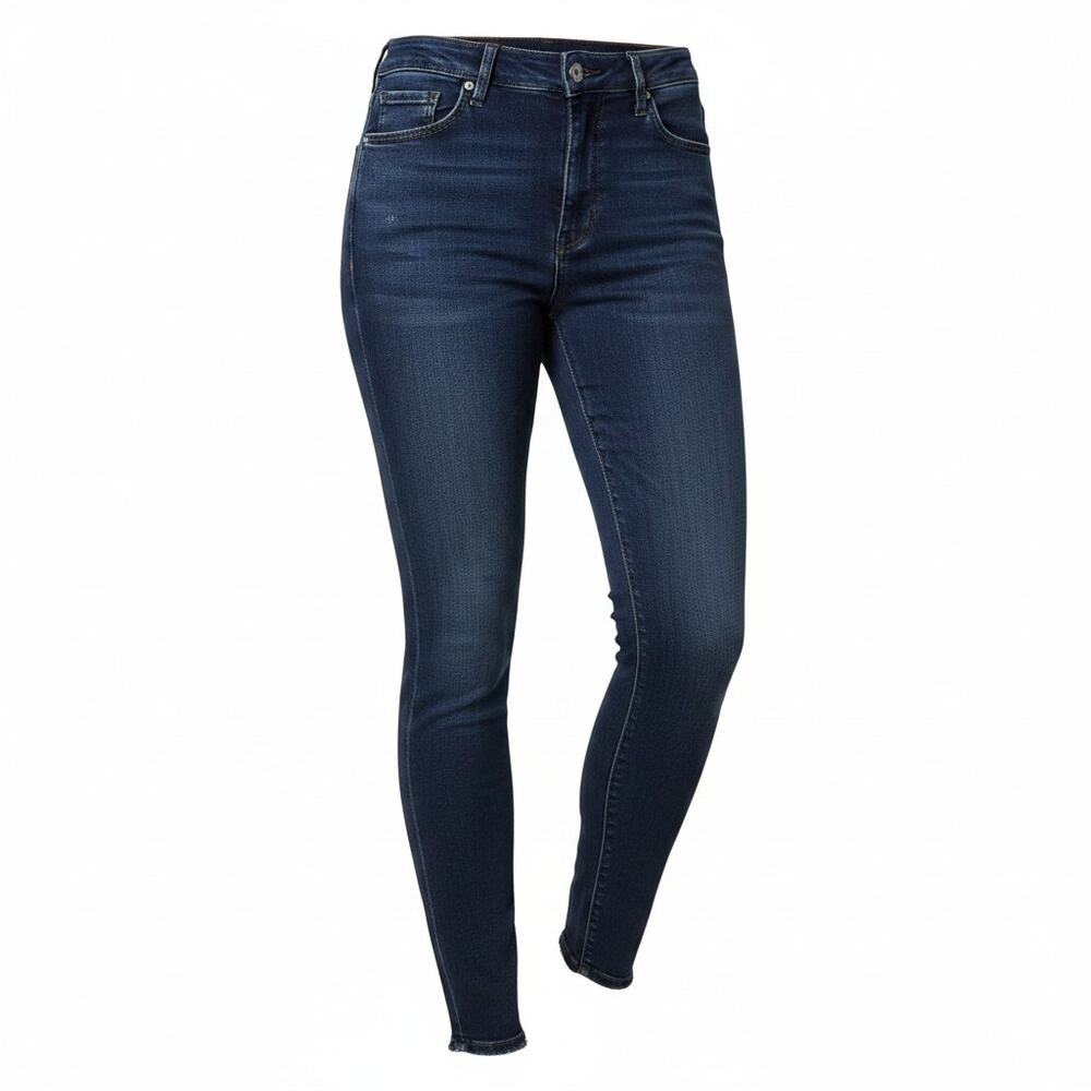 Mother Stunner High Rise Zip Ankle Step Fray Skinny Jeans Sweeping Racer Size 31